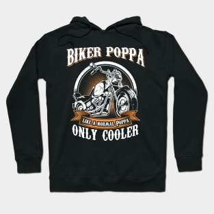 Only Cool Poppa Rides Motorcycles T Shirt Rider Gift Hoodie